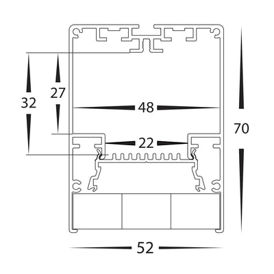 Havit Lighting Lighting 52mm x 70mm Low Glare Deep Square LED Profile in Black or White Havit Lighting - HV9693-5271 Lights-For-You