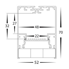 Havit Lighting Lighting 52mm x 70mm Low Glare Deep Square LED Profile in Black or White Havit Lighting - HV9693-5271 Lights-For-You