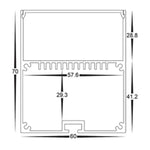 Havit Lighting Lighting 60mm x 70mm Black Slimline Square Deep Aluminium LED Profile Havit Lighting - HV9693-6070-BLK Lights-For-You