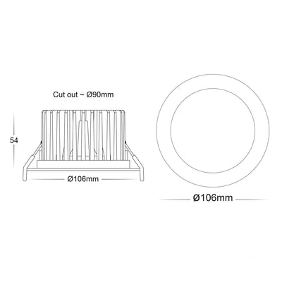 Havit Lighting Lighting 90mm Ora LED Downlight Lights-For-You HV5530S-SS316