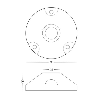 Havit Lighting Lighting Acc. - Surface Mounted Base in Antique Brass, Brass Havit Lighting - HV145-XX-Base Lights-For-You
