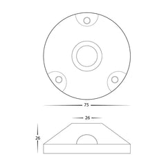 Havit Lighting Lighting Acc. - Surface Mounted Base in Antique Brass, Brass Havit Lighting - HV145-XX-Base Lights-For-You