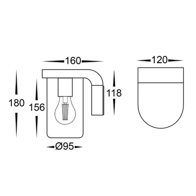Havit Lighting Lighting Angela Outdoor LED Wall Light in Black or White Havit Lighting - HV3692W Lights-For-You