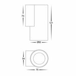 Havit Lighting Lighting Aries Fixed Down LED Wall Light CCT 6w Aluminium Black or White Havit Lighting - HV3625S-ALU Lights-For-You