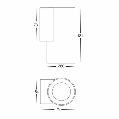 Havit Lighting Lighting Aries Fixed Down LED Wall Light CCT 6w Aluminium Black or White Havit Lighting - HV3625S-ALU Lights-For-You