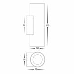 Havit Lighting Lighting Aries Up and Down LED Wall Light CCT 12w Aluminium Black or White Havit Lighting - HV3626S-ALU Lights-For-You