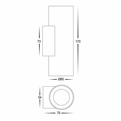 Havit Lighting Lighting Aries Up and Down LED Wall Light CCT 12w Aluminium Black or White Havit Lighting - HV3626S-ALU Lights-For-You
