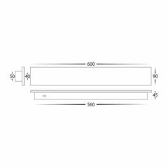 Havit Lighting Lighting Barline Shadow Outdoor LED Wall Light 600mm in Black, White Havit Lighting - HV3572T Lights-For-You