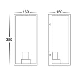 Havit Lighting Lighting Bayside Large Outdoor LED Wall Light Black, Stainless Steel, White Havit Lighting HV3659W-L Lights-For-You