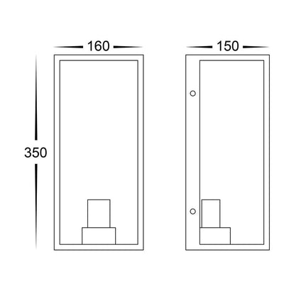 Havit Lighting Lighting Bayside Large Outdoor LED Wall Light Black, Stainless Steel, White Havit Lighting HV3659W-L Lights-For-You