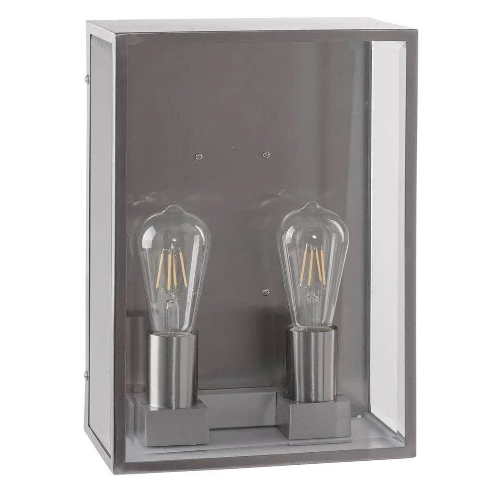 Havit Lighting Lighting Bayside Outdoor LED Wall Light 2Lt Large in Black, Stainless Steel or White Havit Lighting - HV36592W Lights-For-You