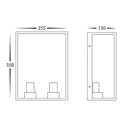 Havit Lighting Lighting Bayside Outdoor LED Wall Light 2Lt Large in Black, Stainless Steel or White Havit Lighting - HV36592W Lights-For-You