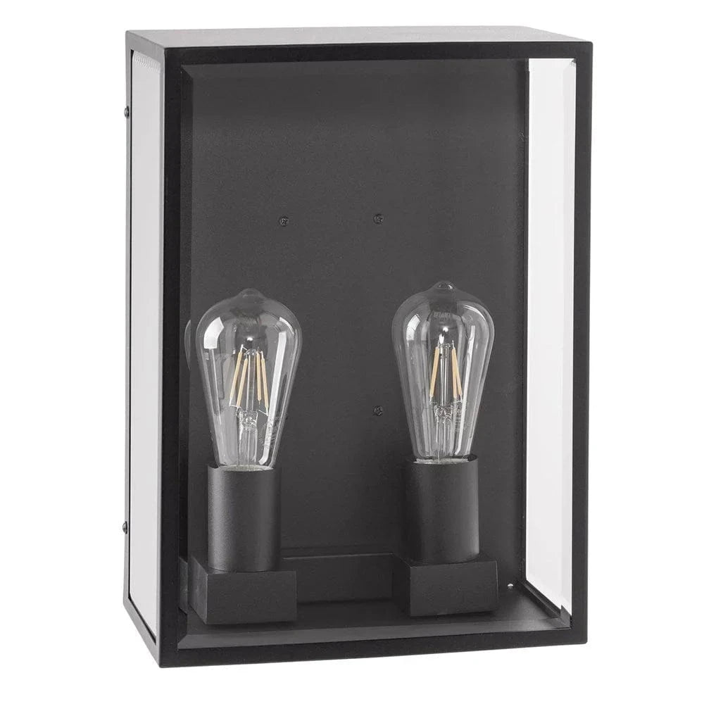Havit Lighting Lighting Bayside Outdoor LED Wall Light 2Lt Large in Black, Stainless Steel or White Havit Lighting - HV36592W Lights-For-You HV36592W-BLK