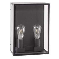 Havit Lighting Lighting Bayside Outdoor LED Wall Light 2Lt Large in Black, Stainless Steel or White Havit Lighting - HV36592W Lights-For-You HV36592W-BLK