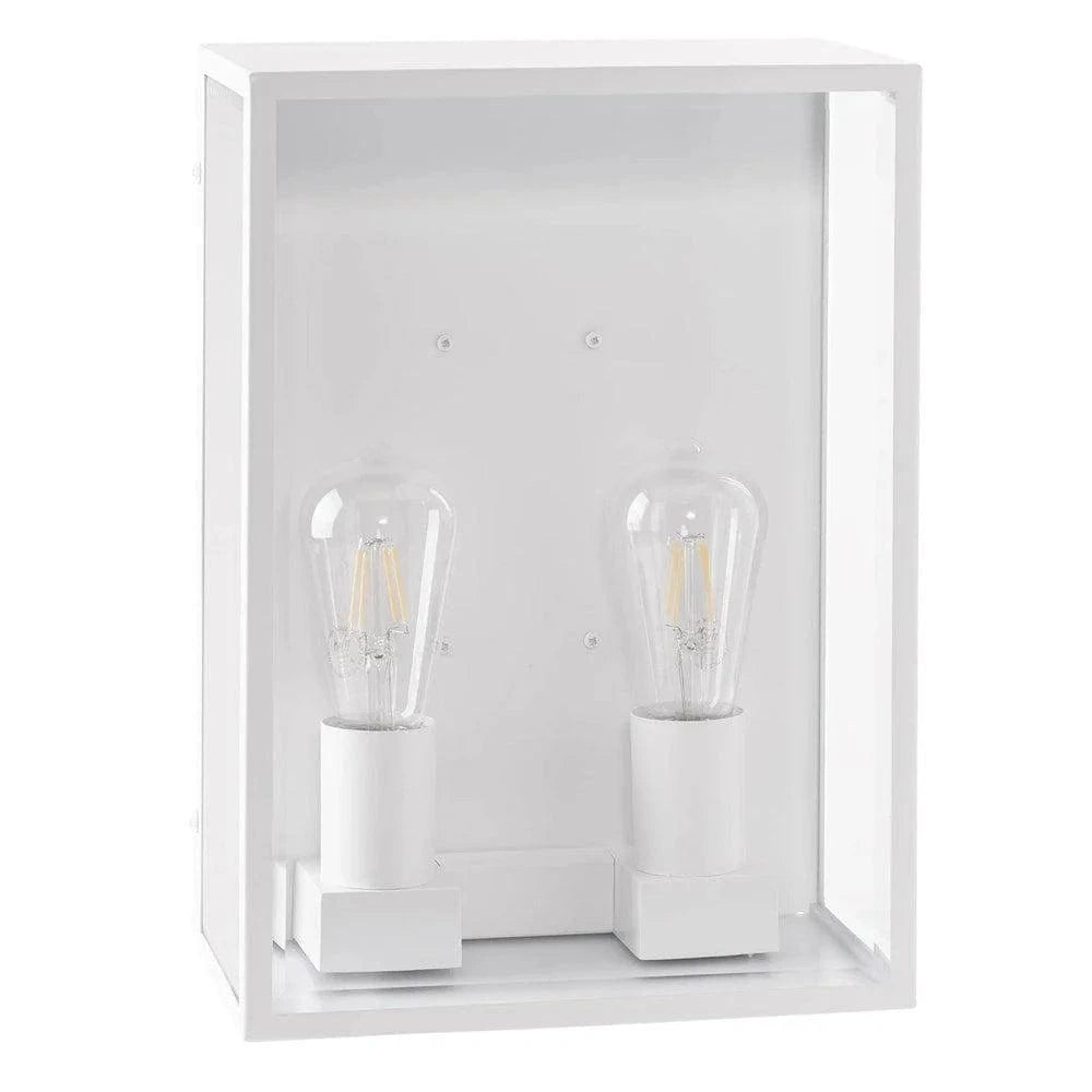 Havit Lighting Lighting Bayside Outdoor LED Wall Light 2Lt Large in Black, Stainless Steel or White Havit Lighting - HV36592W Lights-For-You HV36592W-WHT