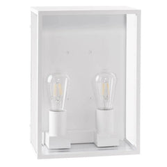 Havit Lighting Lighting Bayside Outdoor LED Wall Light 2Lt Large in Black, Stainless Steel or White Havit Lighting - HV36592W Lights-For-You HV36592W-WHT