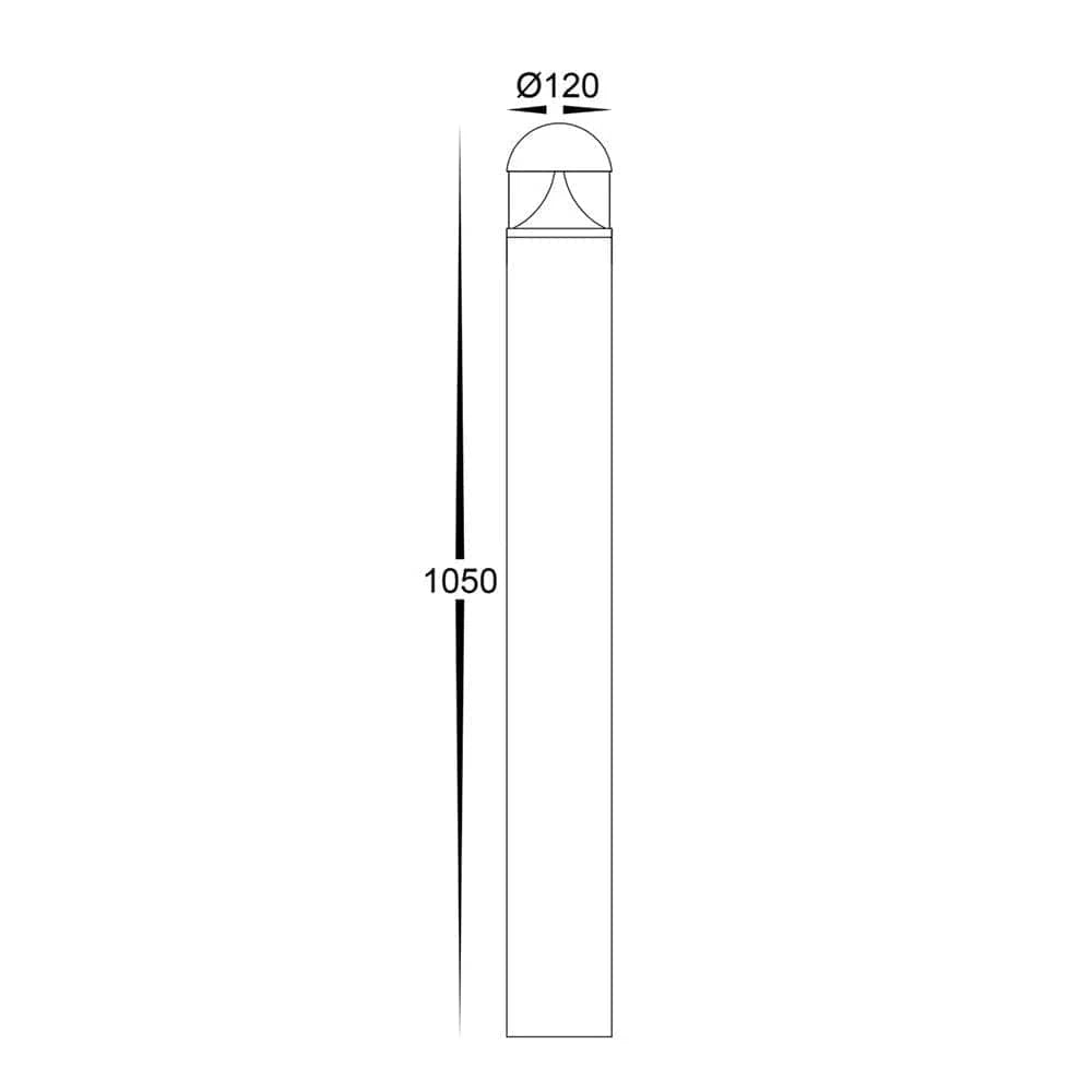 Havit Lighting Lighting Divad LED Bollard Light 12w 1050mm in Black Havit Lighting - HV1633T-BLK-RND Lights-For-You