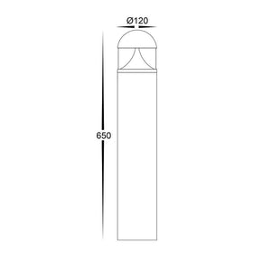 Havit Lighting Lighting Divad LED Bollard Light 650mm in Black Havit Lighting - HV1632T-BLK-RND Lights-For-You