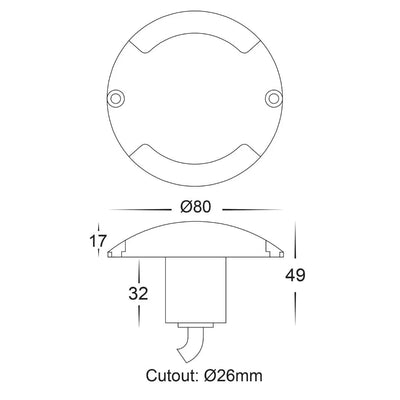 Havit Lighting Lighting Dome Two Way LED Deck Light CCT 6w Aluminium Black, Silver Havit Lighting - HV2872T-12V Lights-For-You