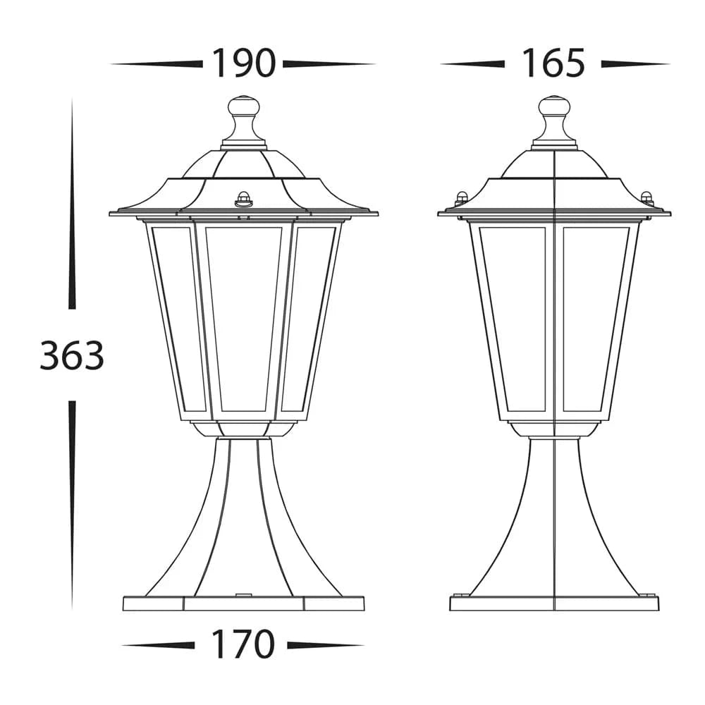 Havit Lighting Lighting Fibra 6 Panel Pillar Light in Aluminium Black Havit Lighting - HV1652W-BLK Lights-For-You HV1652W-BLK
