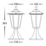 Havit Lighting Lighting Fibra 6 Panel Pillar Light in Aluminium Black Havit Lighting - HV1652W-BLK Lights-For-You HV1652W-BLK