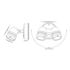Havit Lighting Lighting Focus LED Spot Light 2Lt Adjustable in Black or White Havit Lighting - HV3793T Lights-For-You