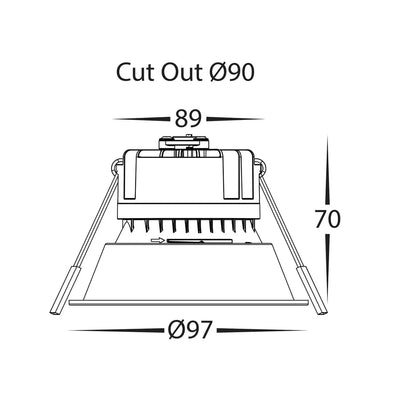 Havit Lighting Lighting Gleam LED Downlight 9w Black, White CCT HV5528D2W Havit Lighting Lights-For-You