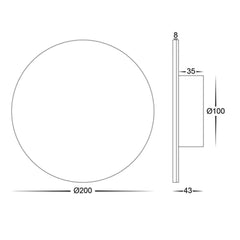 Havit Lighting Lighting Halo LED Wall Light CCT 12w in Black or White Havit Lighting - HV3592T Lights-For-You