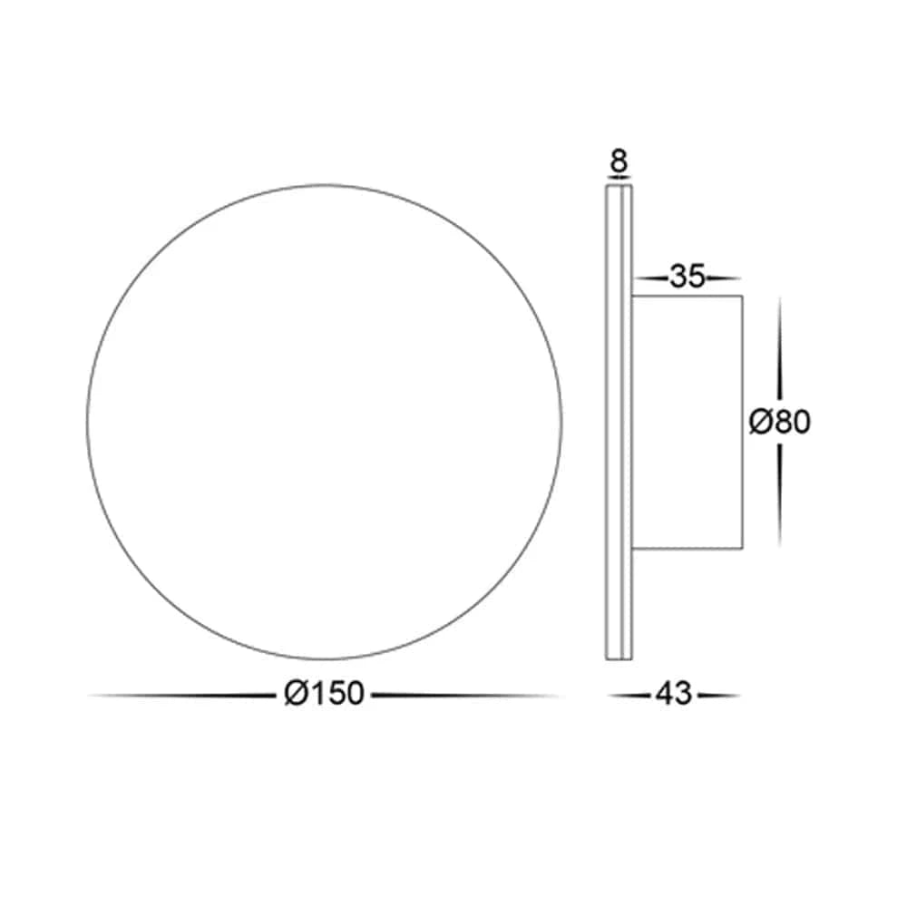 Havit Lighting Lighting Halo LED Wall Light CCT 7w in Black or White Havit Lighting - HV3591T Lights-For-You