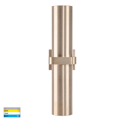 Havit Lighting Lighting HV10591T - Luz Solid Brass TRI Colour Single Up & Down Wall Pillar Lights Lights-For-You HV10591T