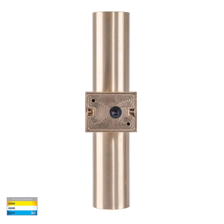 Havit Lighting Lighting HV10591T - Luz Solid Brass TRI Colour Single Up & Down Wall Pillar Lights Lights-For-You HV10591T