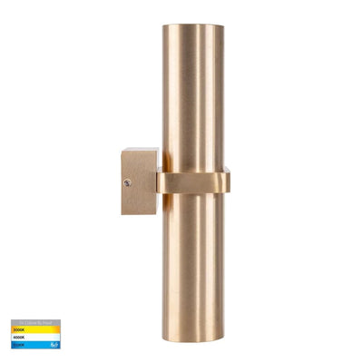 Havit Lighting Lighting HV10592T - Luz Solid Brass TRI Colour Double Up & Down Wall Pillar Lights Lights-For-You HV10592T
