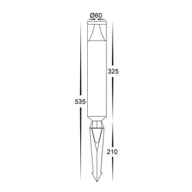 Havit Lighting Lighting HV1488T-BLK - Divad Aluminium Black LED Garden Spike Light Lights-For-You HV1488T-BLK
