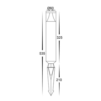 Havit Lighting Lighting HV1488T-BLK - Divad Aluminium Black LED Garden Spike Light Lights-For-You HV1488T-BLK
