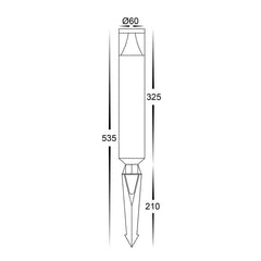 Havit Lighting Lighting HV1488T-BLK - Divad Aluminium Black LED Garden Spike Light Lights-For-You HV1488T-BLK