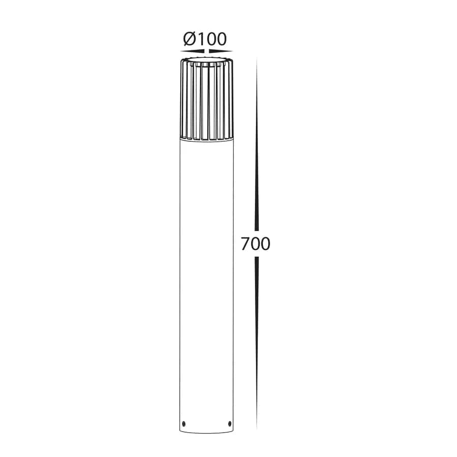 Havit Lighting Lighting HV1693T-BLK-240V - Tenac Aluminium Black Tri Colour LED Bollard Light Lights-For-You HV1693T-BLK-240V