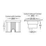 Havit Lighting Lighting HV1841T - Split 316 Stainless Steel TRI Colour 3w LED Inground Light Lights-For-You HV1841T-240V
