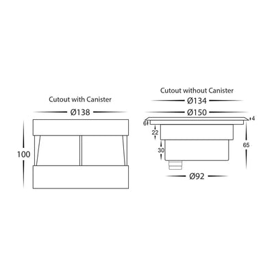 Havit Lighting Lighting HV1842T - Split 316 Stainless Steel TRI Colour 5w LED Inground Light Lights-For-You HV1842T-240V