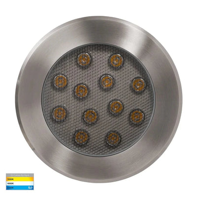 Havit Lighting Lighting HV1843T - Split 316 Stainless Steel TRI Colour 12w LED Inground Light Lights-For-You HV1843T-240V