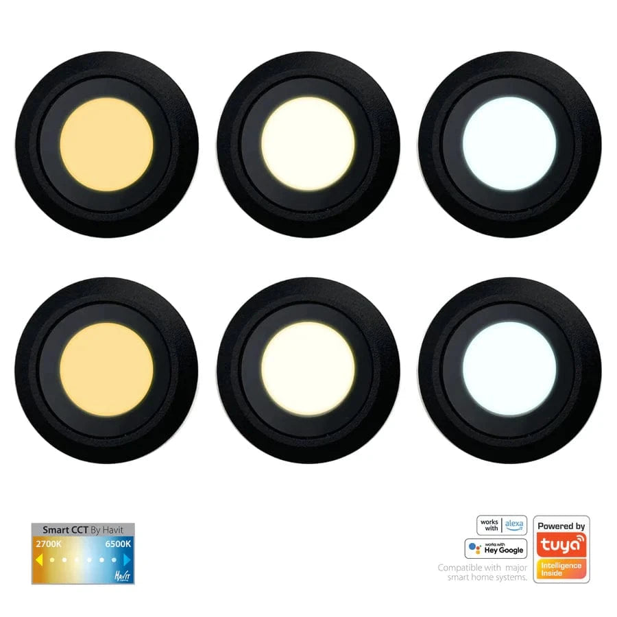 Havit Lighting Lighting HV2826CCT-BLK | HV28261CCT-BLK - Flame 316 Stainless Steel Black CCT Deck Lights Lights-For-You HV2826CCT-BLK