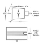 Havit Lighting Lighting HV2891T-BLK-12V - Mini Ollo Black LED Step Light with Eyelid Lights-For-You HV2891T-BLK-12V