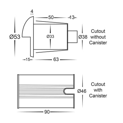 Havit Lighting Lighting HV2891T-BLK-12V - Mini Ollo Black LED Step Light with Eyelid Lights-For-You HV2891T-BLK-12V