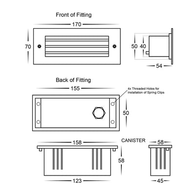 Havit Lighting Lighting HV3006T-BLK-12V | HV3006T-BLK-240V - Bata Black 6w LED Brick Light Lights-For-You