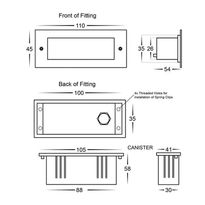 Havit Lighting Lighting HV3007T-WHT-12V | HV3007T-WHT-240V - Bata White 3w LED Brick Light Lights-For-You