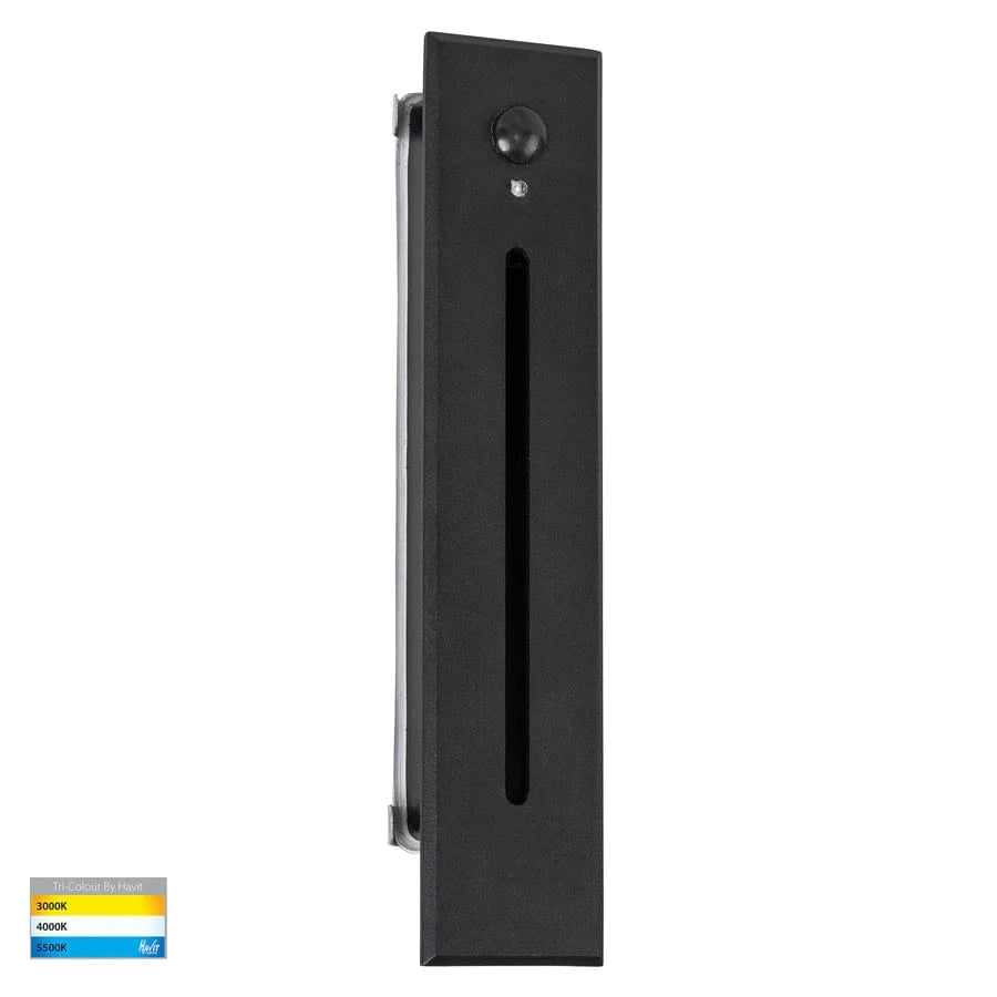 Havit Lighting Lighting HV3106T-BLK-240V-PIR - Paso Black Recessed LED Step Light with Sensor Lights-For-You HV3106T-BLK-240V-PIR