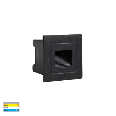 Havit Lighting Lighting HV3111T-BLK-12V - Black Small Square Recessed LED Step Light Lights-For-You HV3111T-BLK-12V