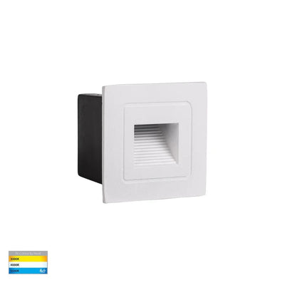 Havit Lighting Lighting HV3111T-WHT-12V - White Small Square Recessed LED Step Light Lights-For-You HV3111T-WHT-12V