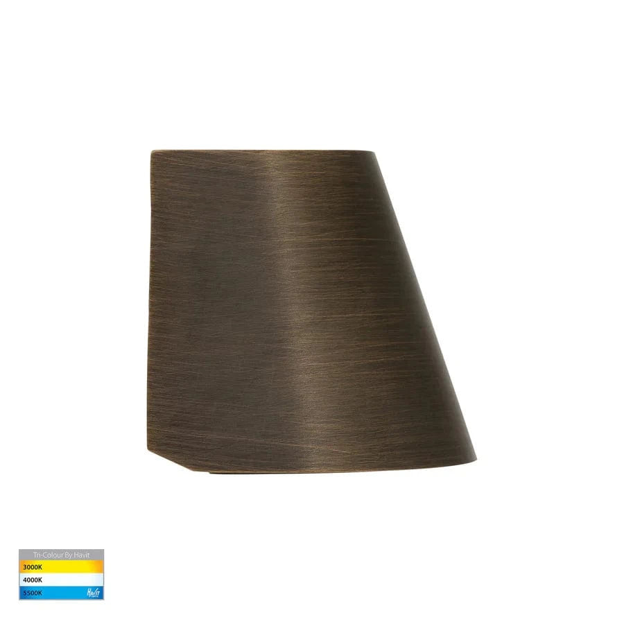 Havit Lighting Lighting HV3285T-AB-12V - Kaval Antique Brass Surface Mounted LED Wall Light Lights-For-You HV3285T-AB-12V
