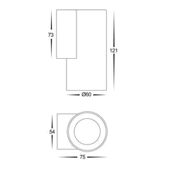 Havit Lighting Lighting HV3625S-BR- Aries Solid Brass Fixed Down LED Wall Light Lights-For-You HV3625S-BR