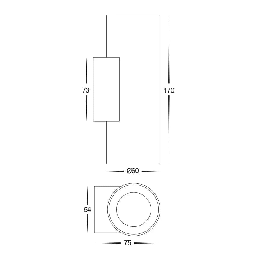 Havit Lighting Lighting HV3626S-BR- Aries Solid Brass Up & Down LED Wall Light Lights-For-You HV3626S-BR